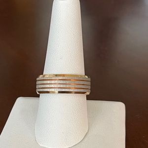 Titanium  Gold Tone Wedding Band